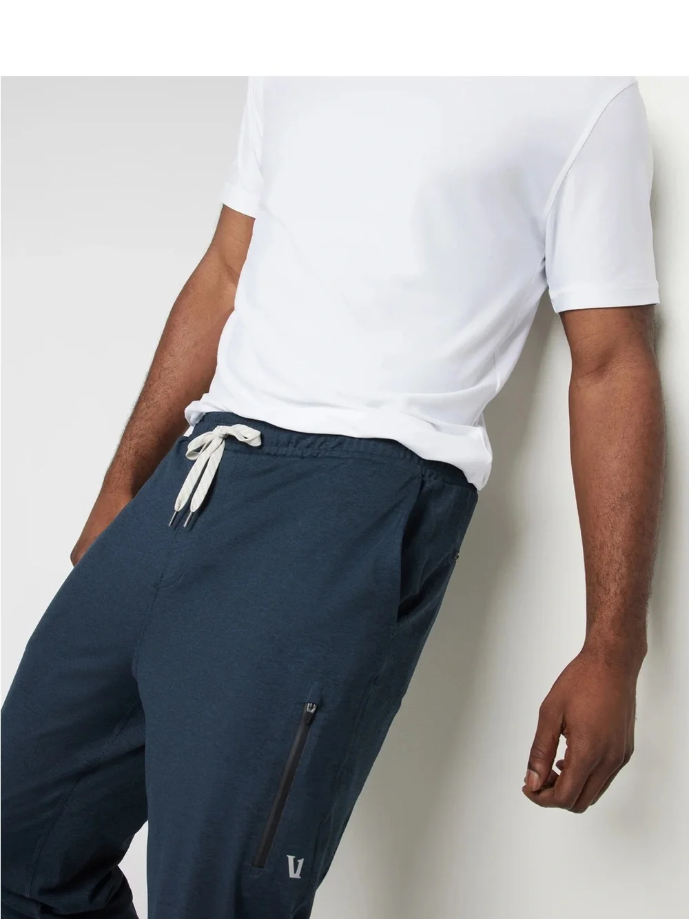 Vuori Sunday Performance Track Pant 2.0 Men's Jogger in Heather Blue Sz L
